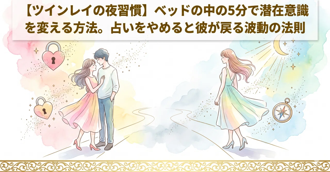 【ツインレイの夜習慣】ベッドの中の5分で潜在意識を変える方法。占いをやめると彼が戻る波動の法則|天野結