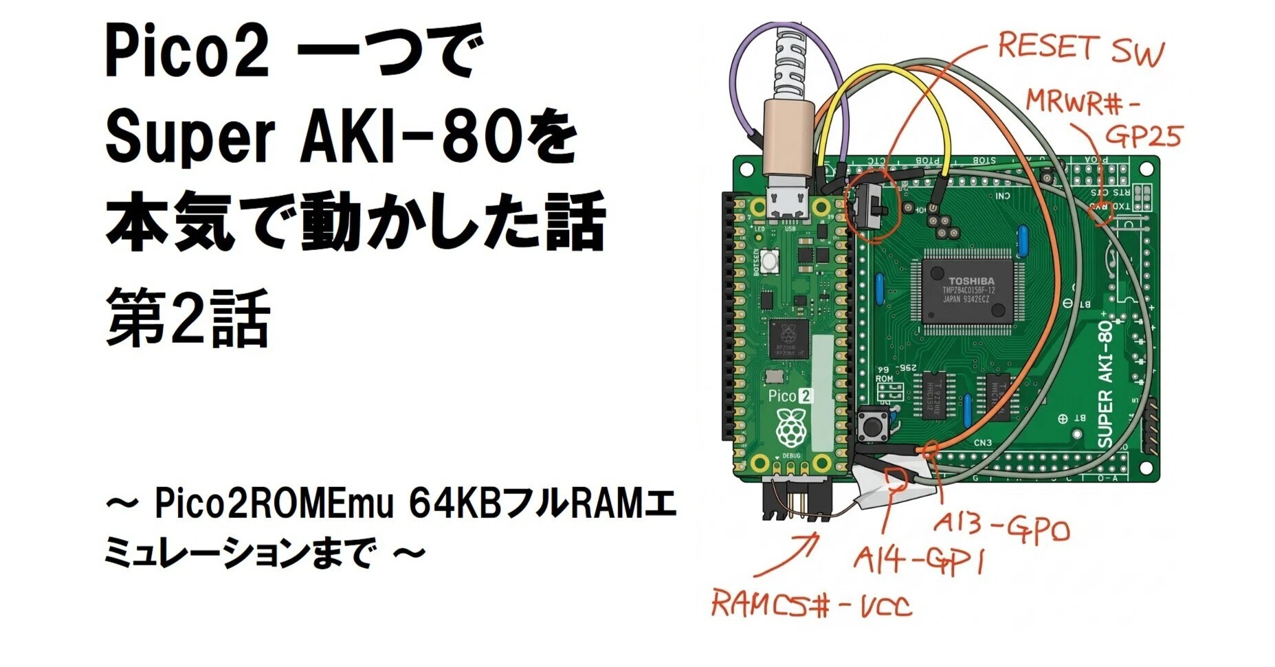 PS【動作確認済】SQUARE'S PREVIEW3 Disc2 Pico2一つで Super AKI-80を本気で動かした話 第2話 〜 Pico2ROMEmu