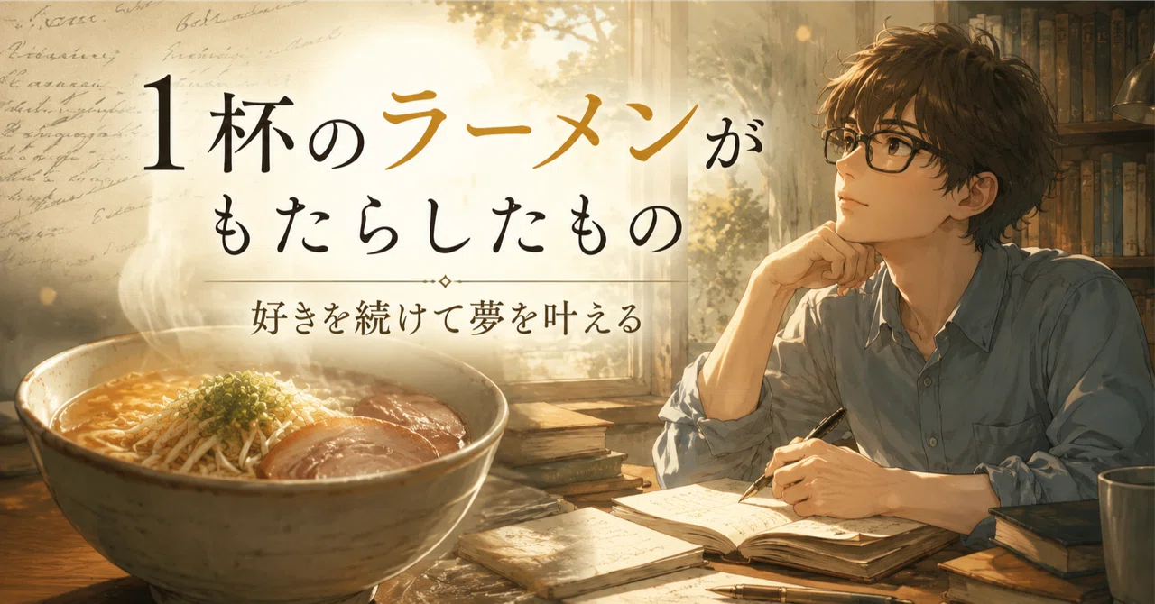 1杯のラーメンがもたらしたもの｜めんぱぱ