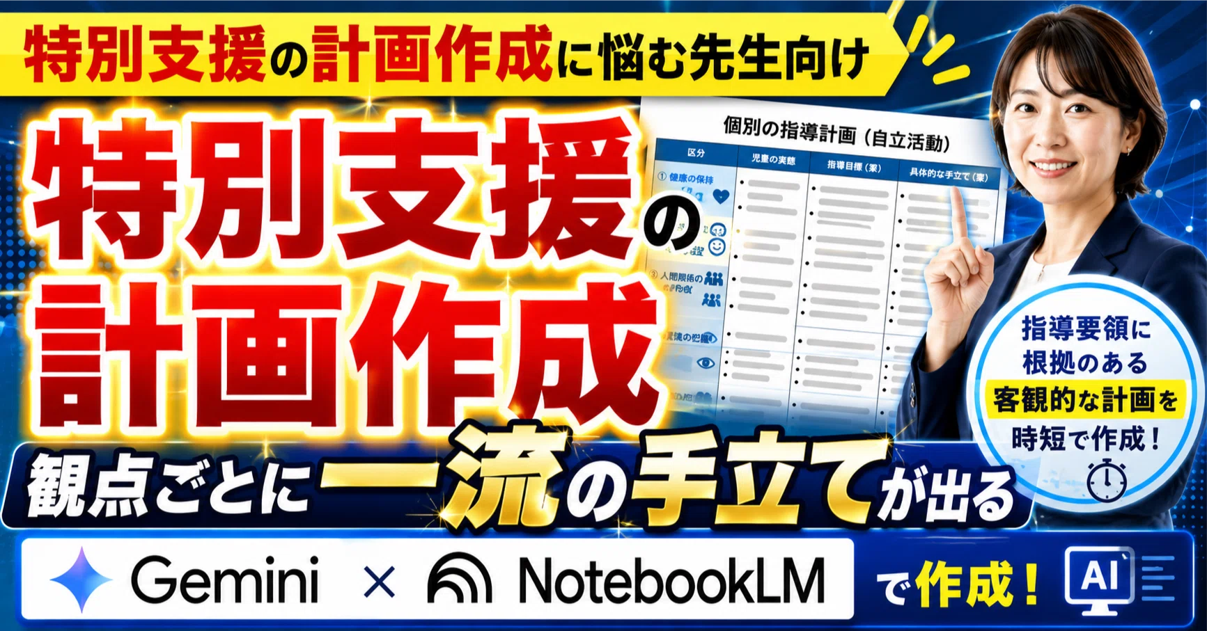 応能学習システム要点指導書 特別支援の個別支援計画をAIで作成！観点ごとに具体的な手立てを提案