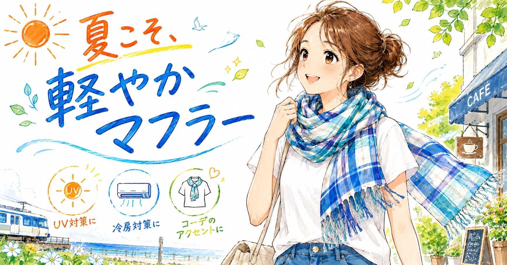 夏にマフラー？と思ったら、これが手放せなくなった話｜かみしん