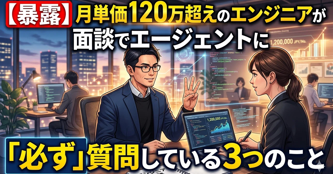 テック様　ご相談ページ 暴露】月単価120万超えのエンジニアが、面談でエージェントに「必ず