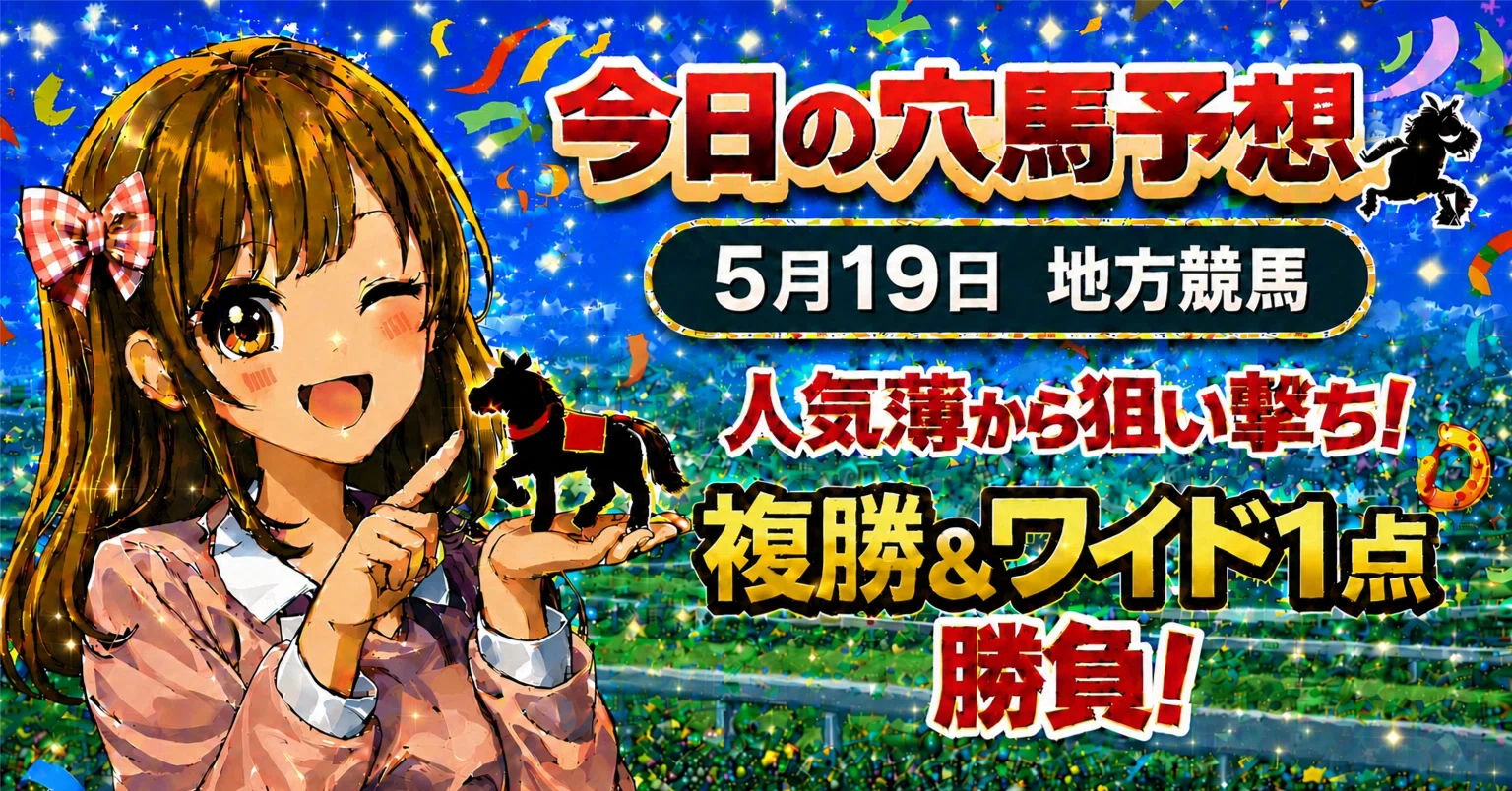5月19日 大井競馬 9R🔥｜ひなこの今日の穴馬🐣