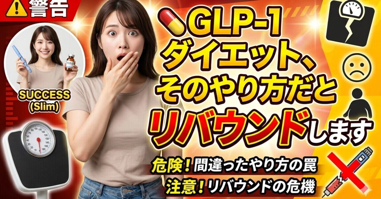 💊GLP-1ダイエット、そのやり方だとリバウンドします｜カモメ｜パーソナルトレーナー