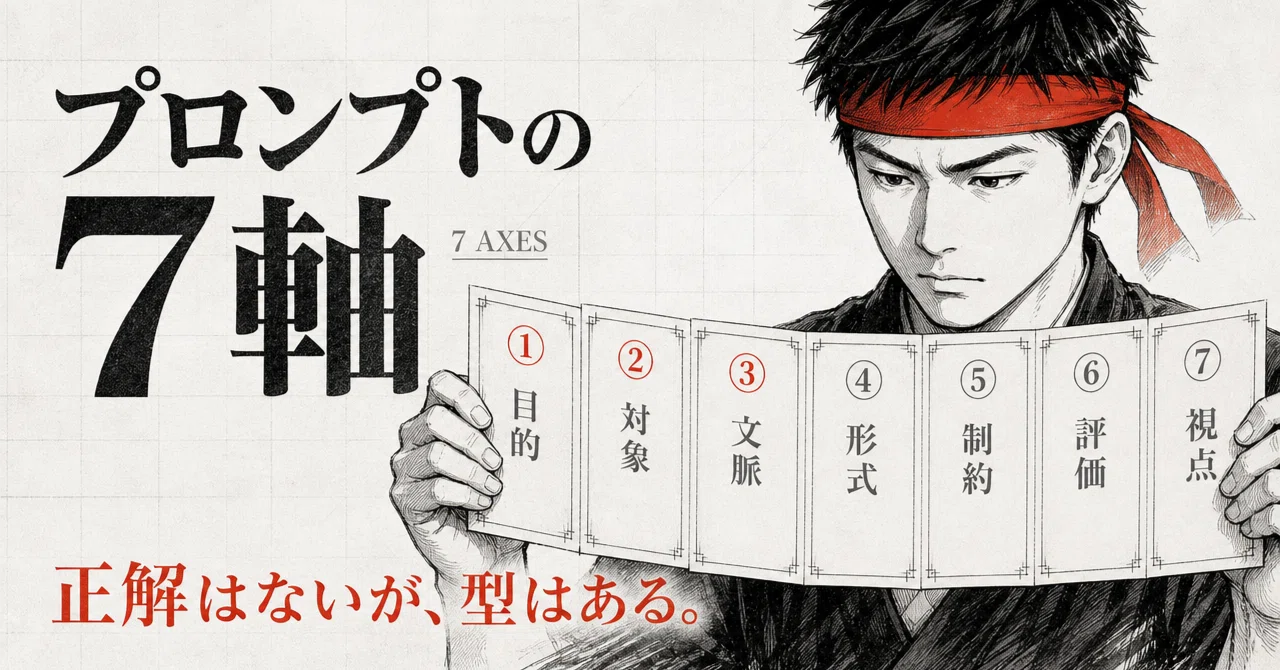 AI に届くプロンプトには『型』がある——意識してる 7 つの軸｜nobunosuke