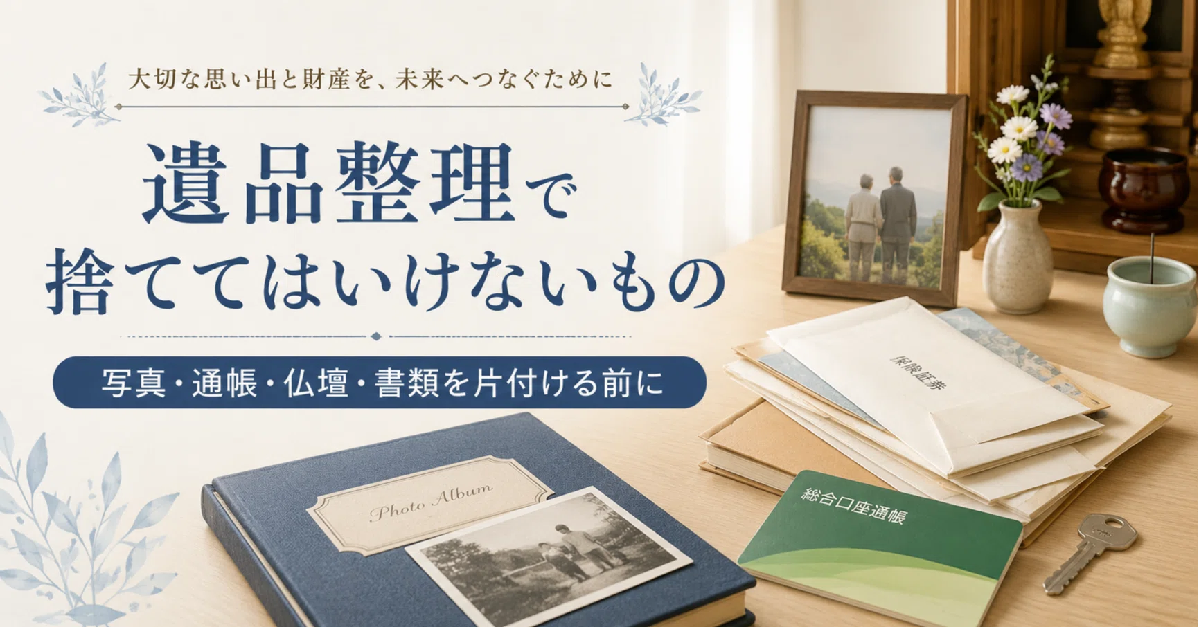 遺品整理で捨ててはいけないもの｜写真・通帳・仏壇・書類を片付ける前