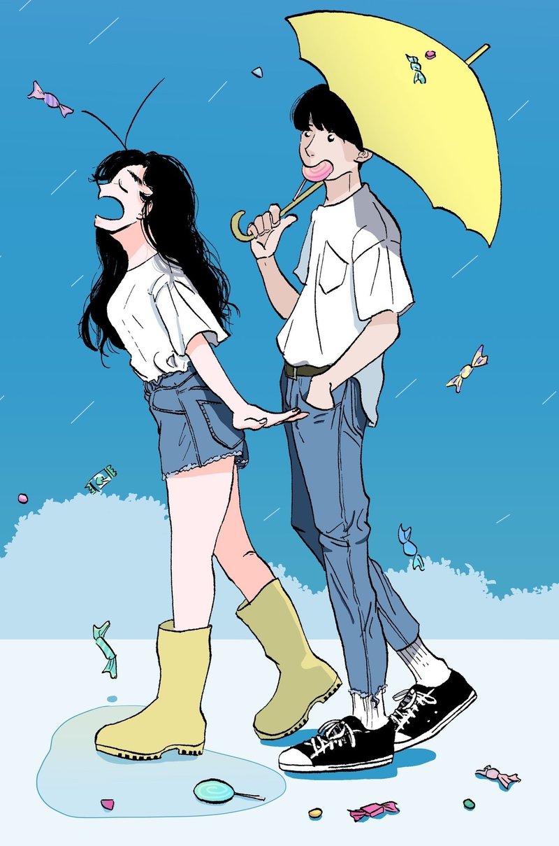 カップルイラスト Milk Moomm Note