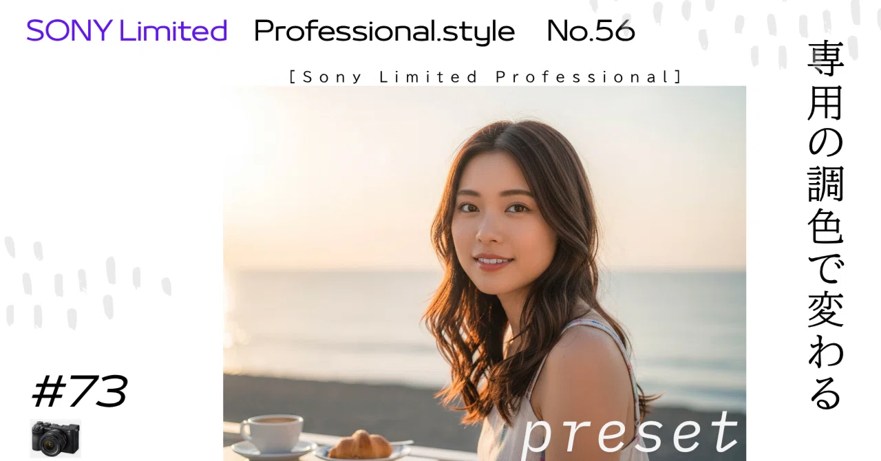 SONY αユーザー必見】機種専用プリセット4種とSONY特有の色味を解決し