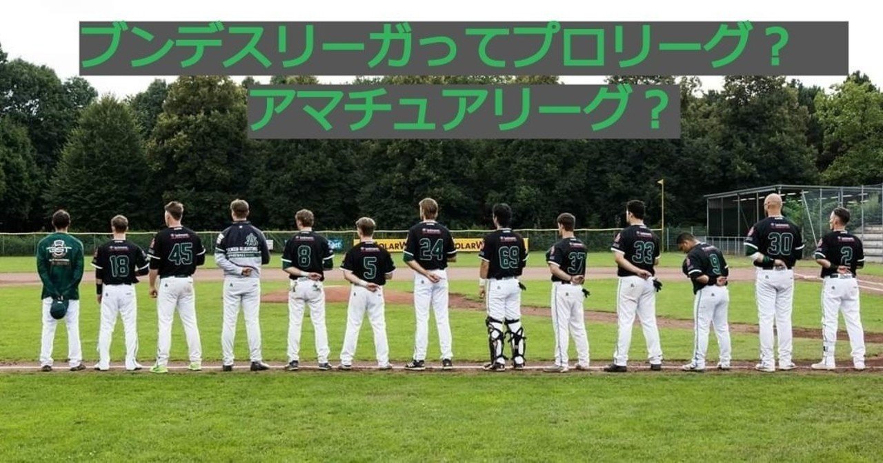 ブンデスリーガはプロ アマチュア ドイツ野球 元サラリーマンブンデスリーガーなおき Germany Note