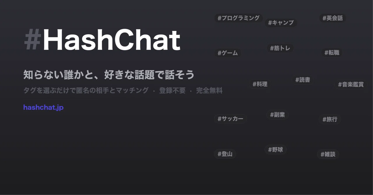 知らない誰かと話す「匿名チャット」の使い方とコツ【登録不要】｜hashchat