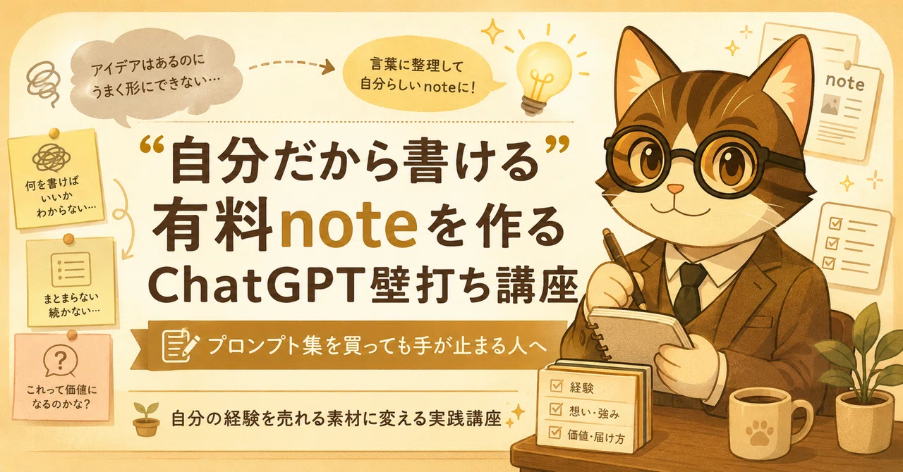 プロンプト集を買っても有料noteが完成しない人が、最初に見直すべきこと|yossy_ai_lab
