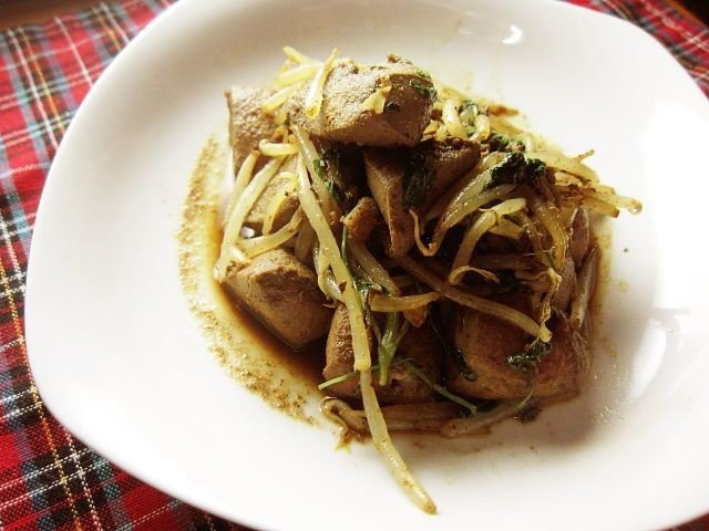 パクチー入りのスパイスレバニラ炒め 桜雨 Note