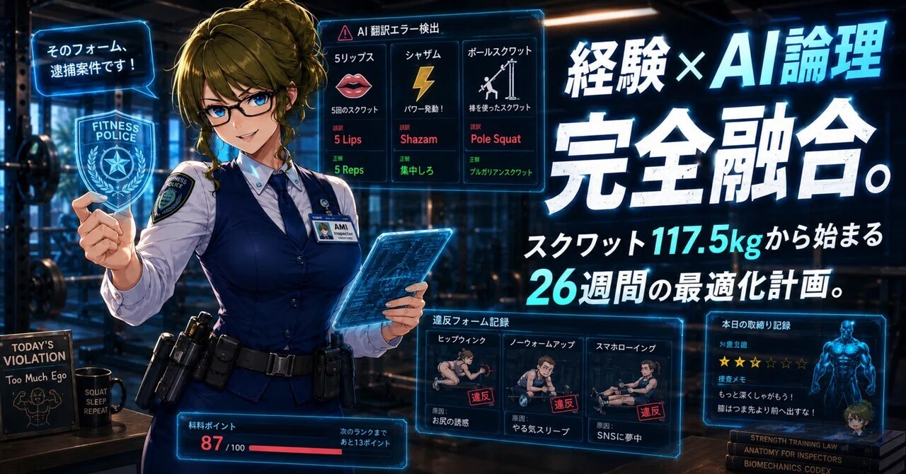 限界突破への26週間！「人間×AI」のトレーニング最適化とスクワット