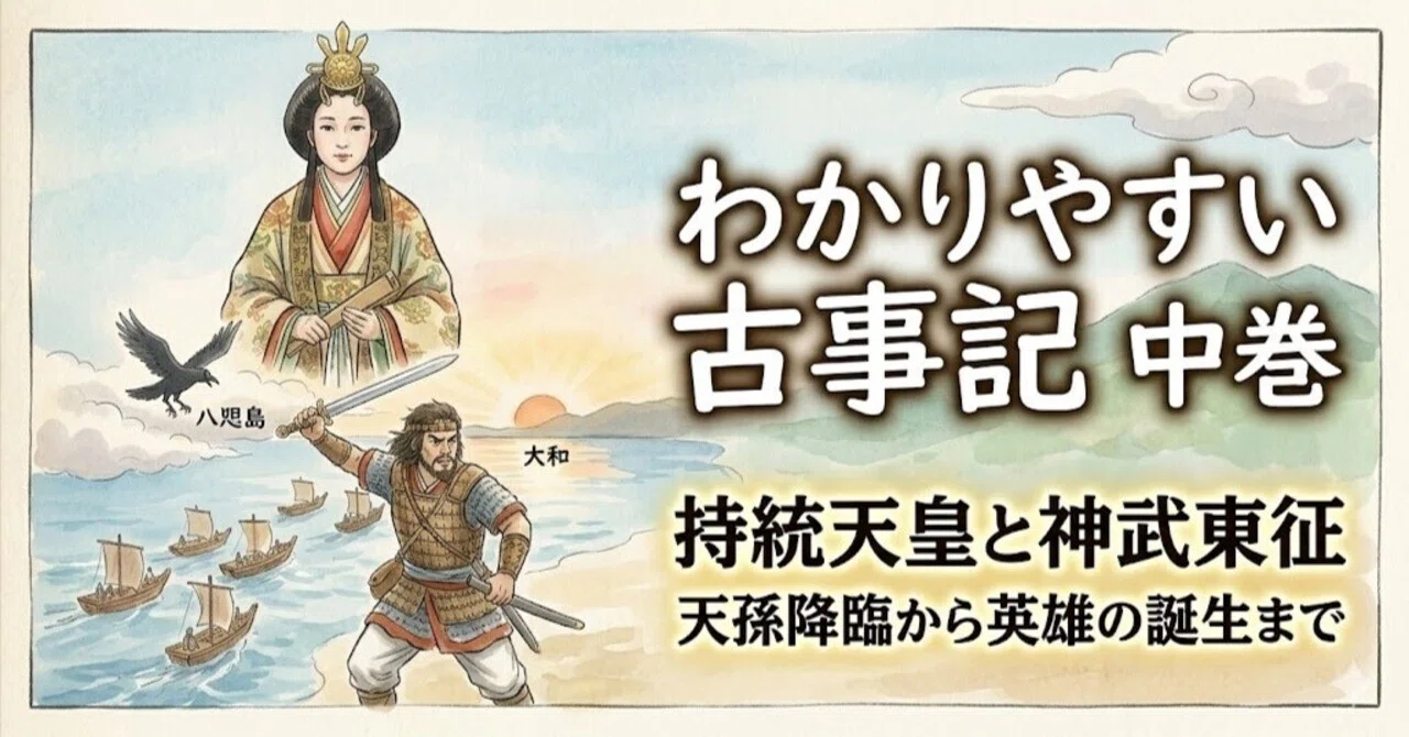 古事記』中巻とは？神武天皇の東征とヤマトタケルの活躍を初心者向けに