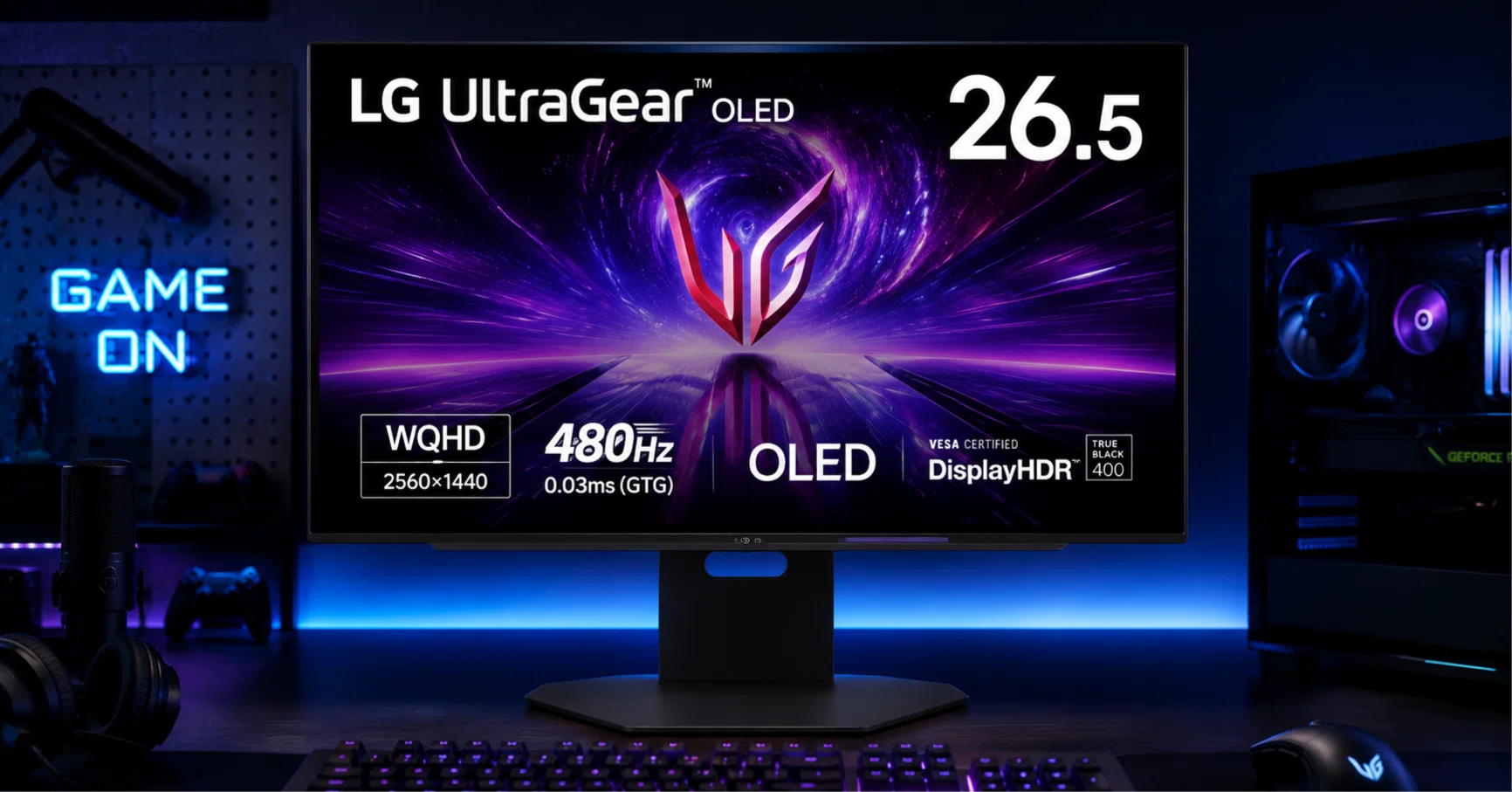 7万円を切る26.5インチWQHD有機ELゲーミングモニター──LG UltraGear