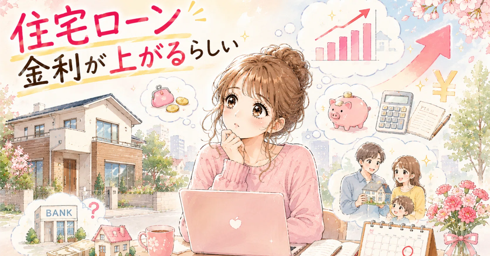 住宅ローン金利が上がるらしい｜ねこちゃん