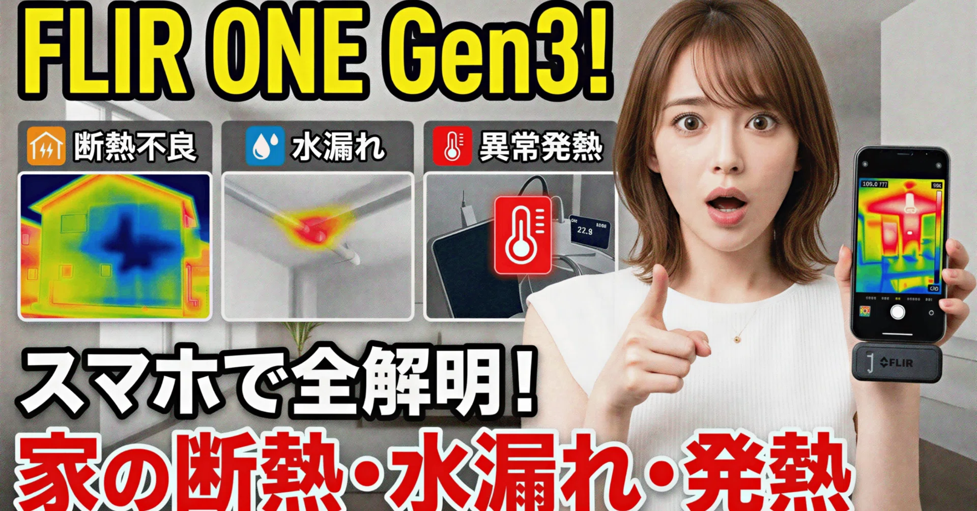 FLIR ONE Gen3 iPhoneレビュー｜家の断熱・水漏れ・異常発熱をスマホで