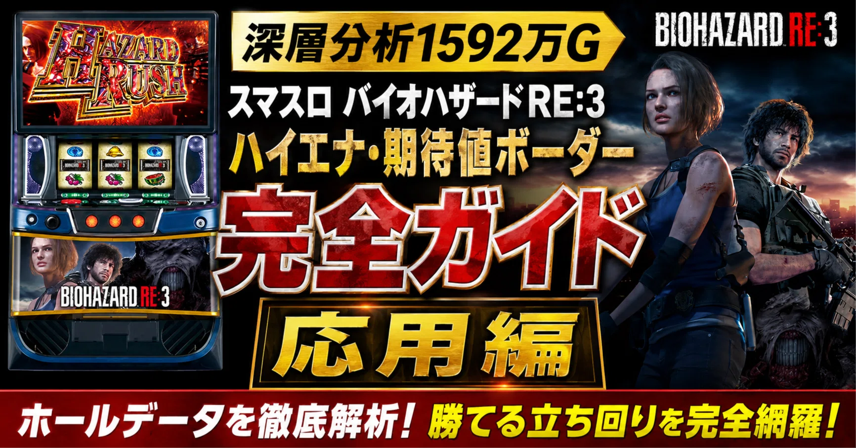 深層分析1592万G】スマスロ バイオハザードRE:3 ハイエナ・期待値