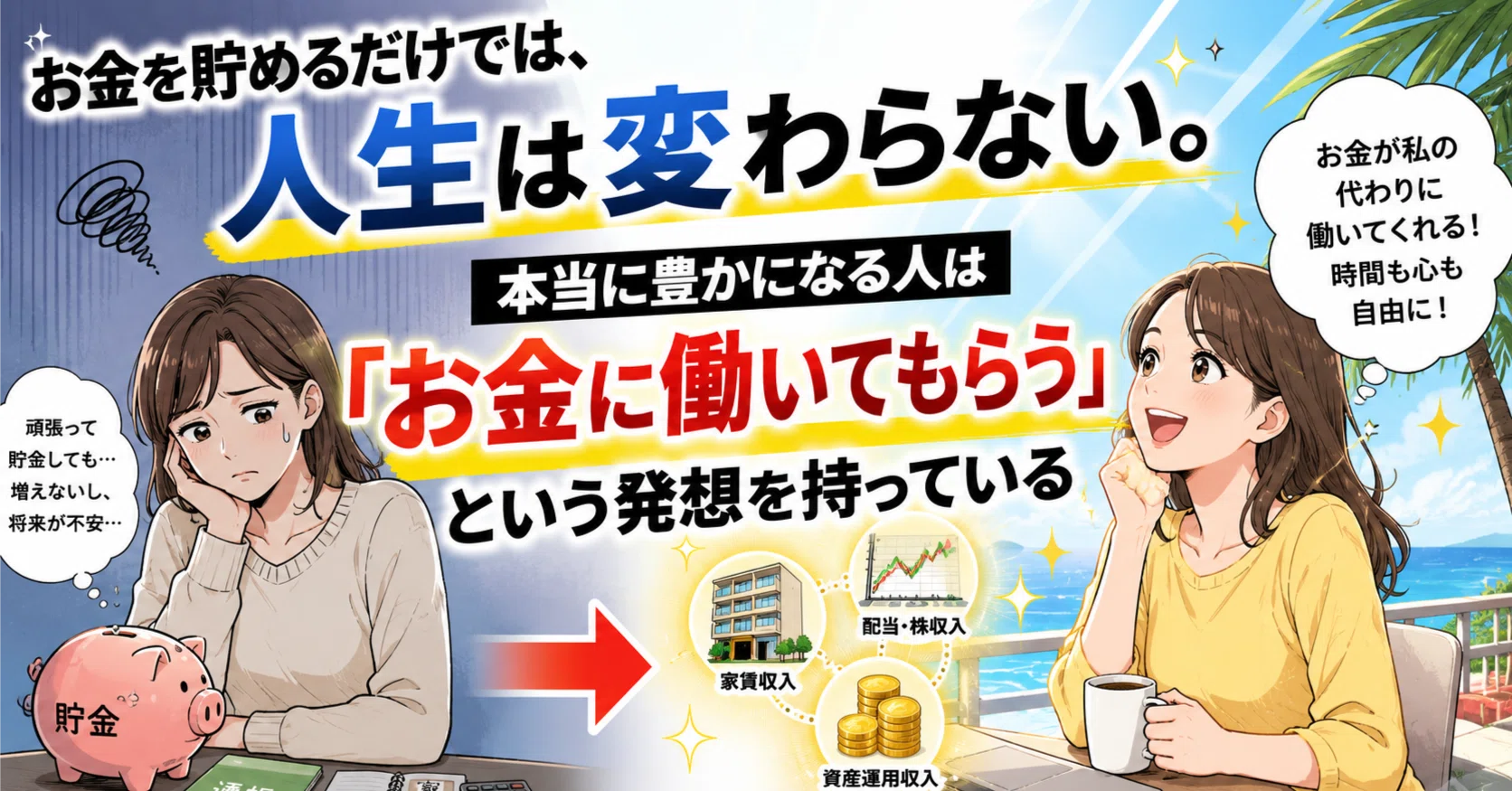 お金を貯めるだけでは、人生は変わらない｜空き家情報の窓口＠マサ