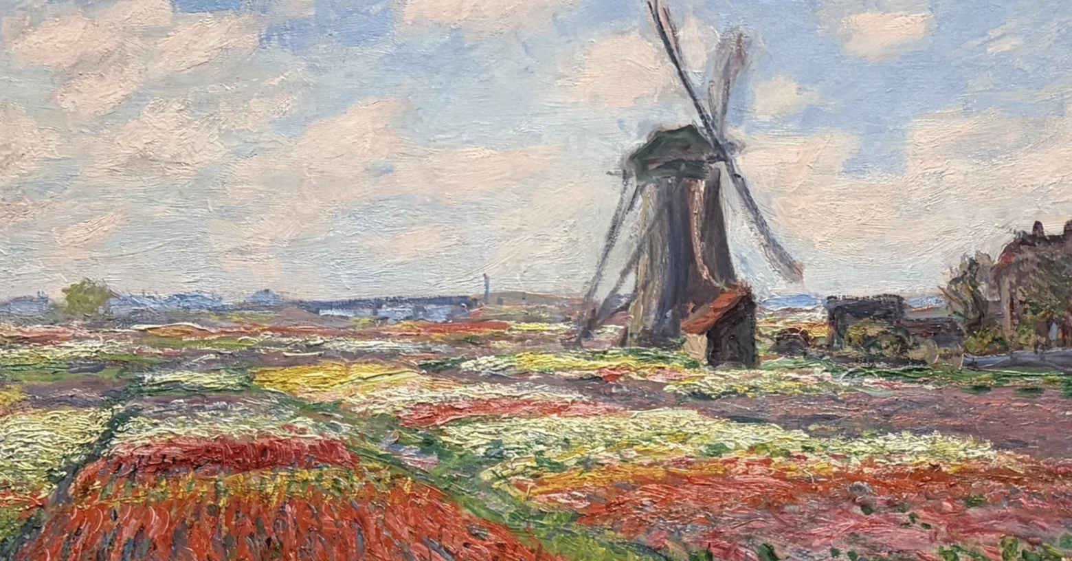 モネ　チューリップ畑オランダ モネ 風景への問いかけ」展出品作㉒ モネ《オランダのチューリップ畑