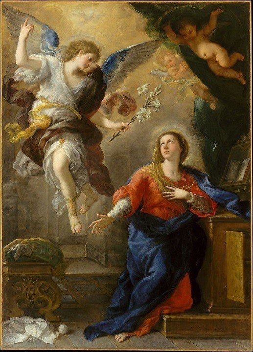 ルカ・ジョルダーノ The Annunciation　受胎告知　マリア　天使