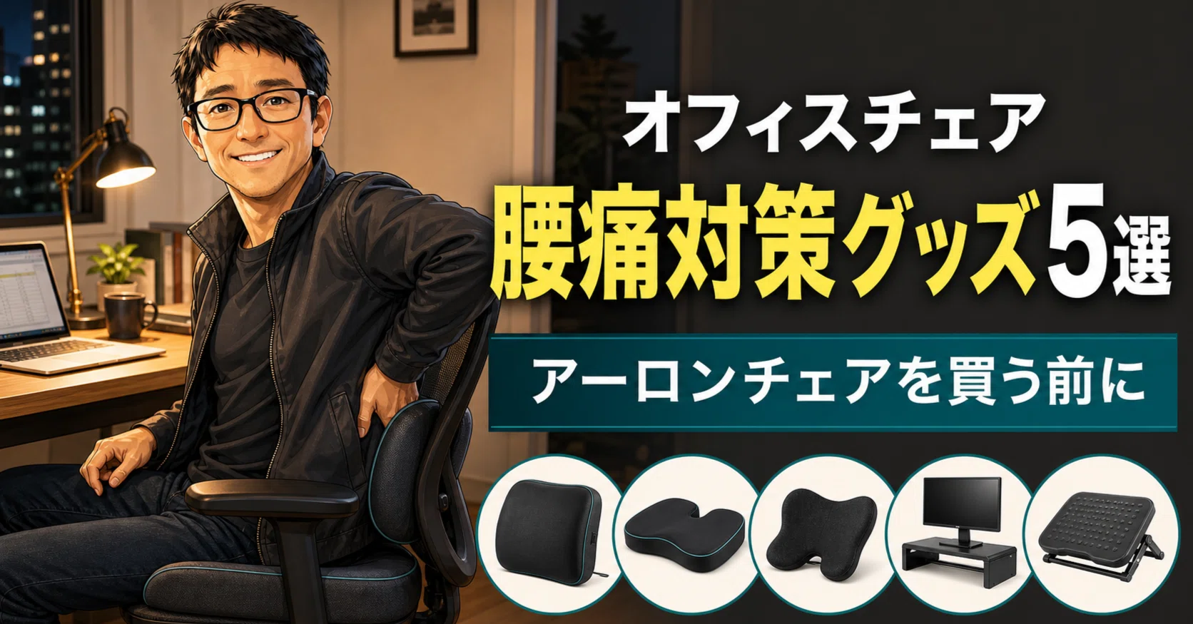 オフィスチェアの腰痛対策グッズ5選｜高級チェアの前に試したい改善策 