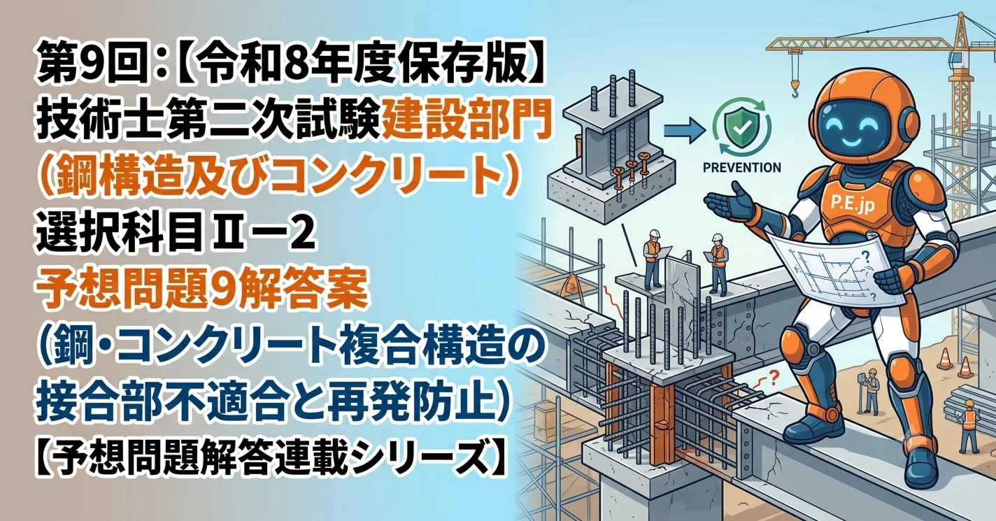 第9回：【令和8年度保存版】技術士第二次試験建設部門（鋼構造及び