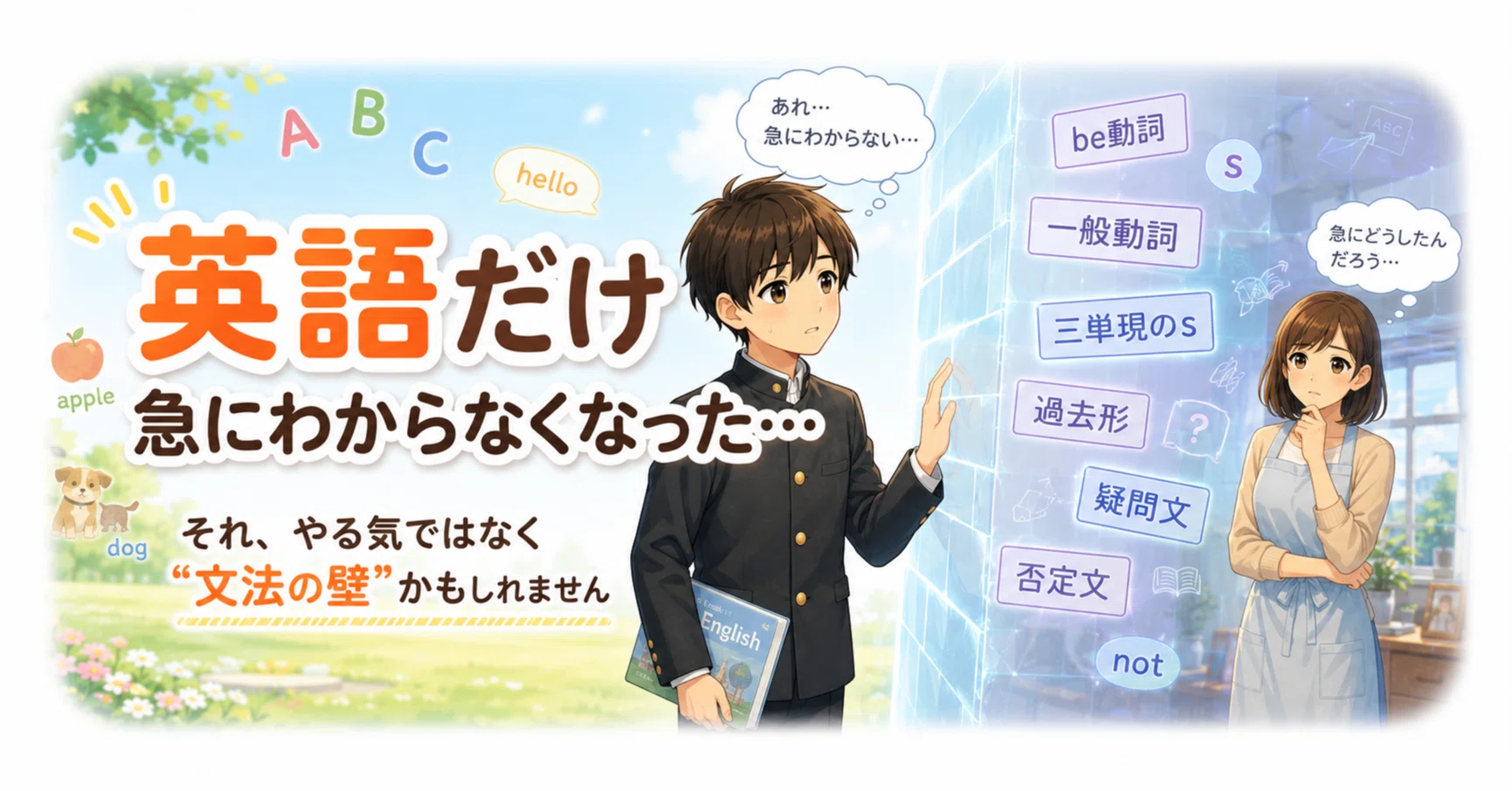 英語だけ急にわからなくなった…」中学生がつまずく原因と家庭でできる