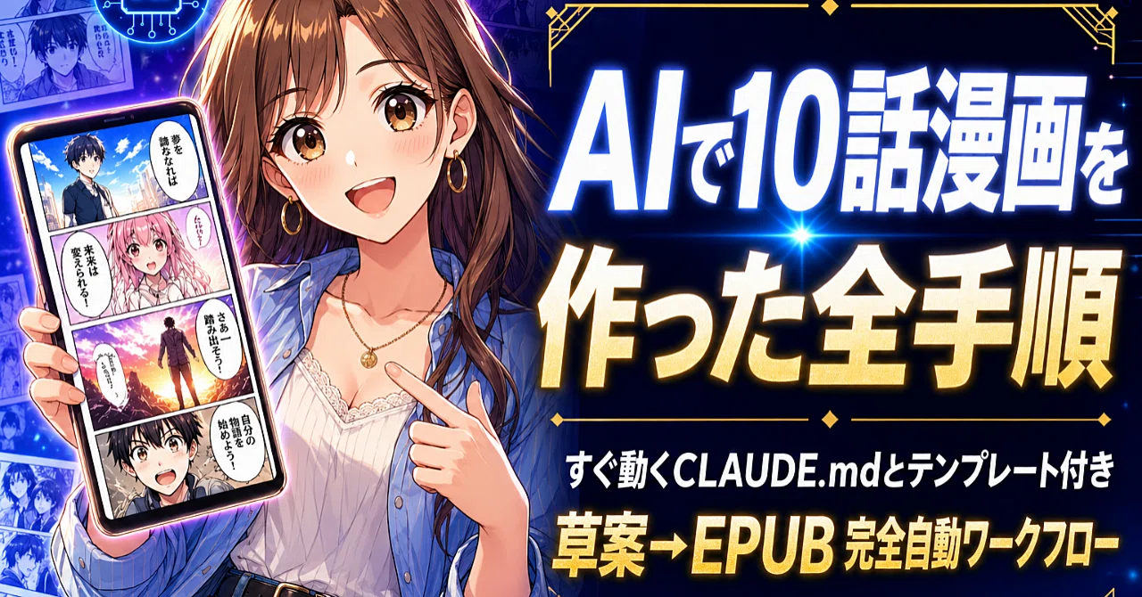 AIで10話漫画を作った全手順——すぐ動くCLAUDE.mdとテンプレート付き