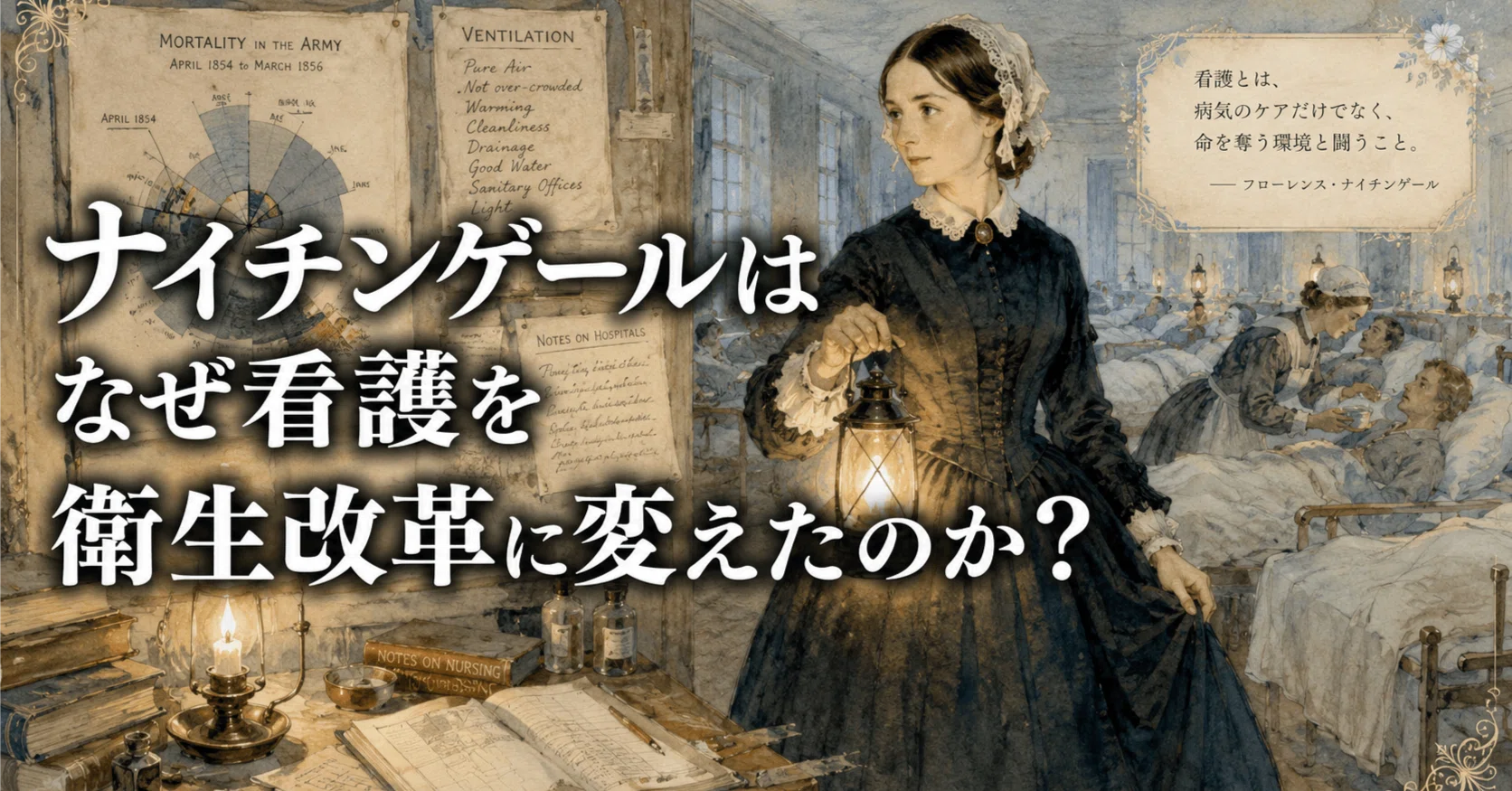ナイチンゲールはなぜ看護を衛生改革に変えたのか？病院管理と統計の
