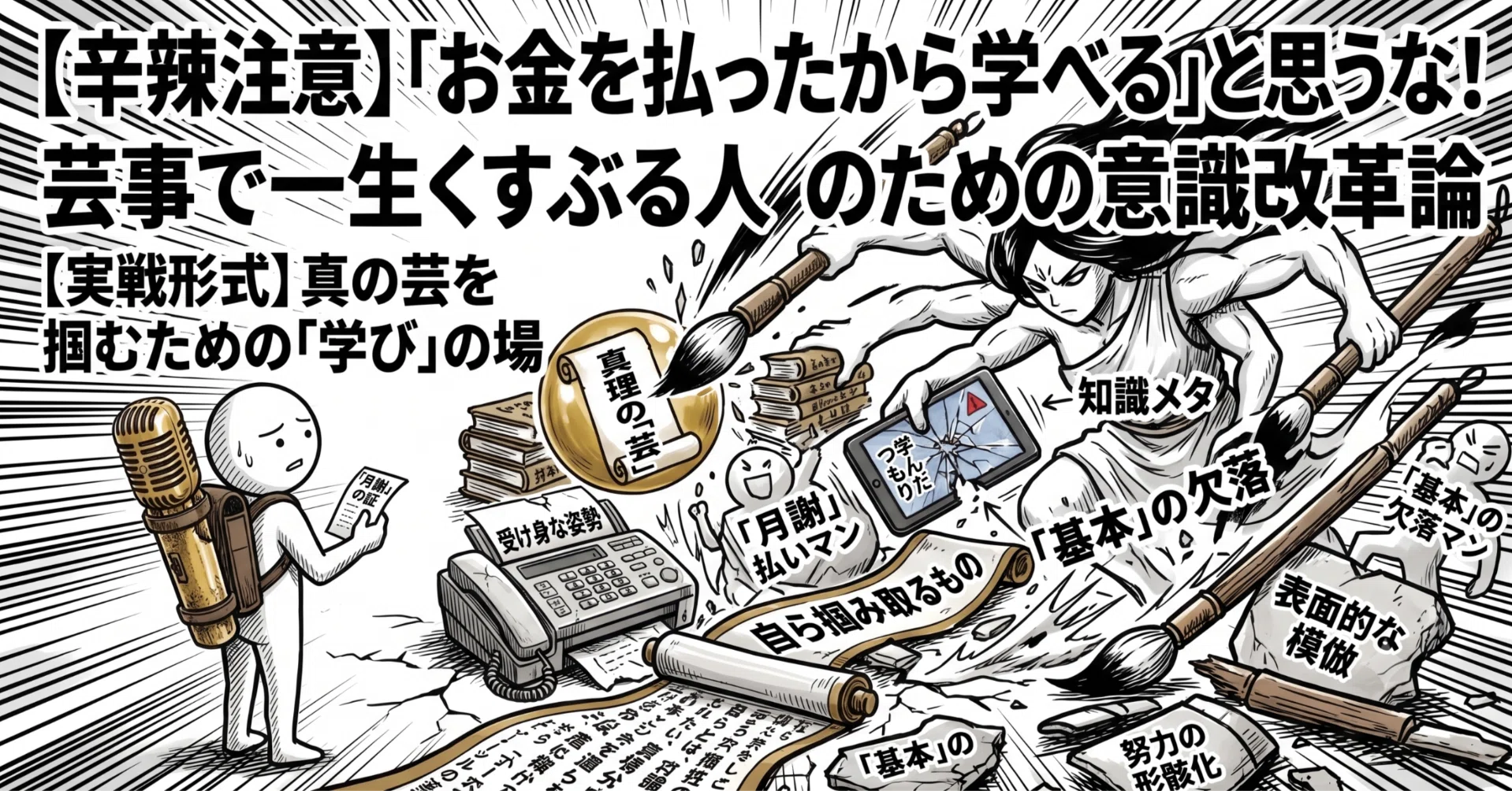 辛辣注意】「お金を払ったから学べる」と思うな！芸事で一生くすぶる人 