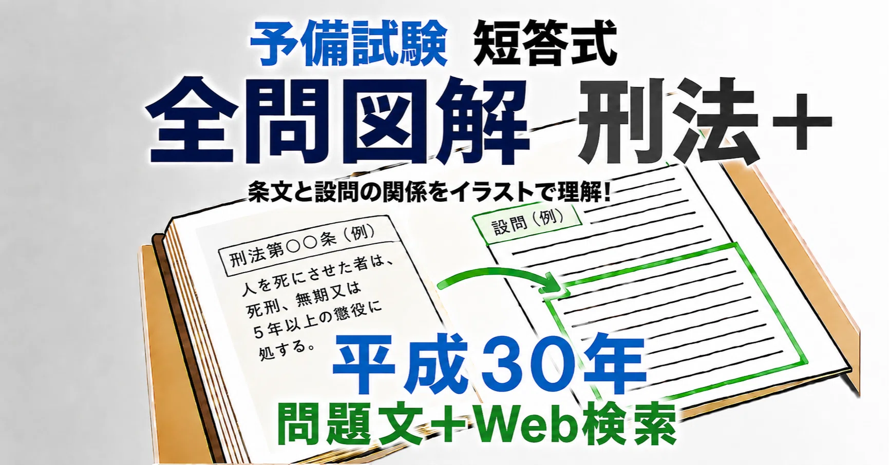 短答式 刑法、平成30年の全問を図解＋問題文 ＋画像のWeb検索 【司法