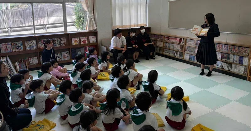 【海南大成】図書部による読み語りボランティア