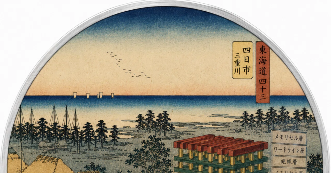 ○半導体浮世絵⭐️東海道五十三次(43) 四日市｜積み重なる記憶 〜3D