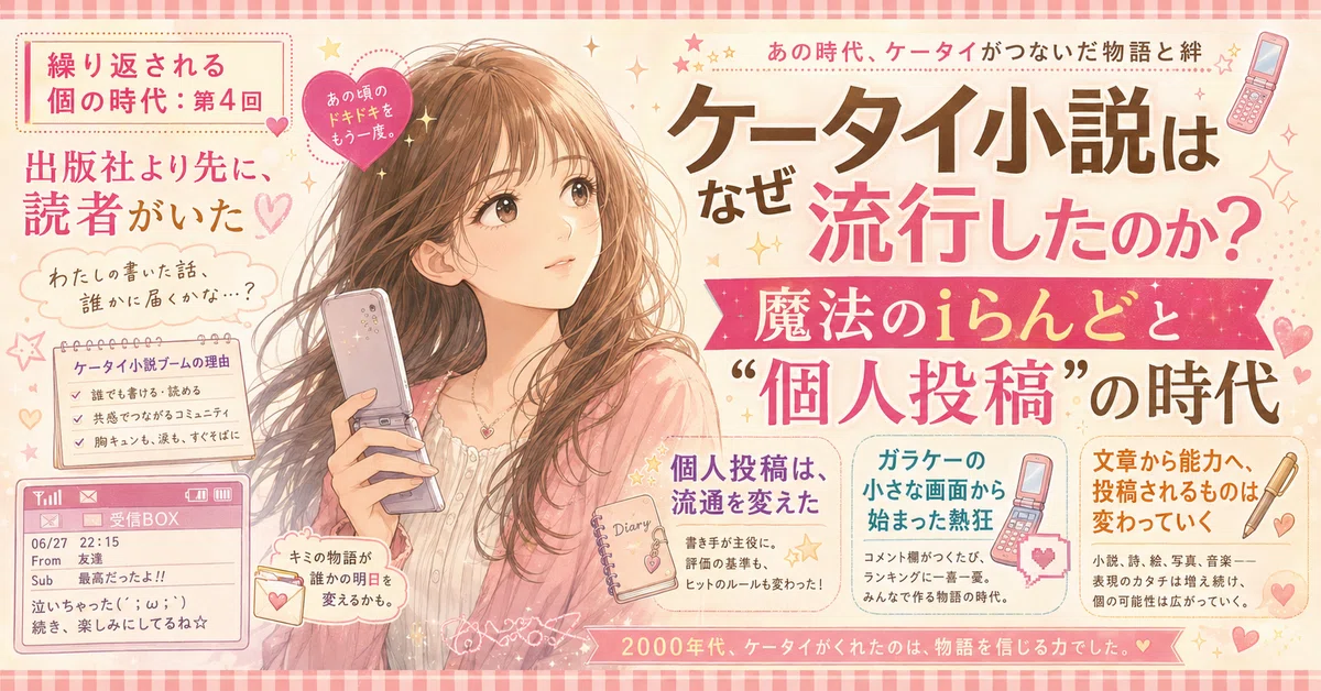 ケータイ小説はなぜ流行したのか？魔法のiらんどと“個人投稿”の時代