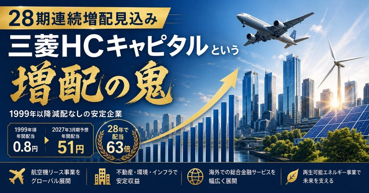 28期連続増配見込み——三菱HCキャピタルという「増配の鬼」