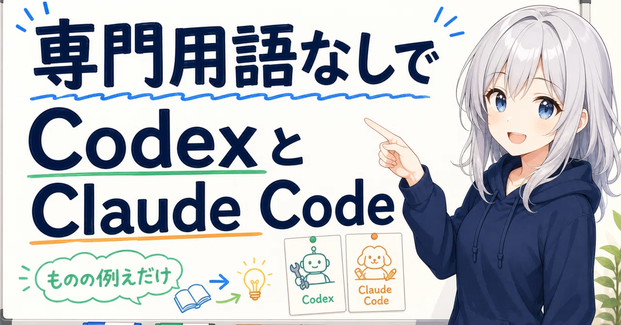 CodexとClaude Codeを「ものの例えだけ」で説明してみた