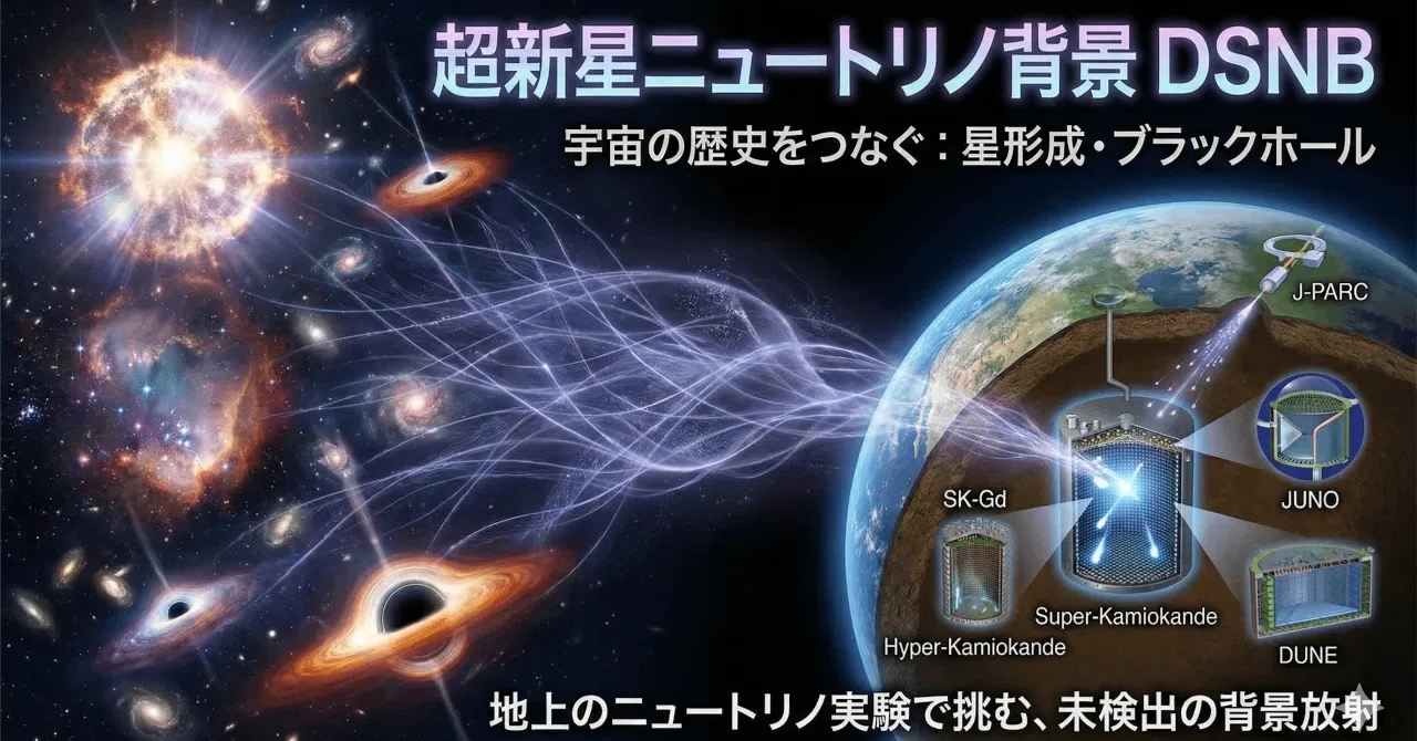 超新星ニュートリノ背景DSNBがつなぐ宇宙の歴史：星形成・ブラックホール形成と地上のニュートリノ実験｜Science Totoron