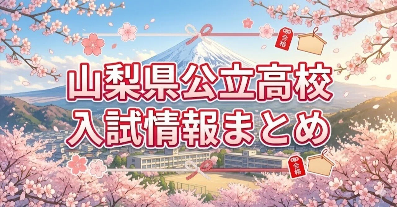 山梨県公立高校入試】これ一本で対策完了！最新情報＆過去問徹底解説