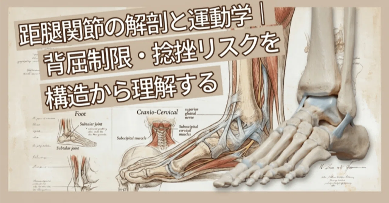 距腿関節の解剖と運動学｜背屈制限・捻挫リスクを「骨の形」から理解する｜療法士活性化委員会