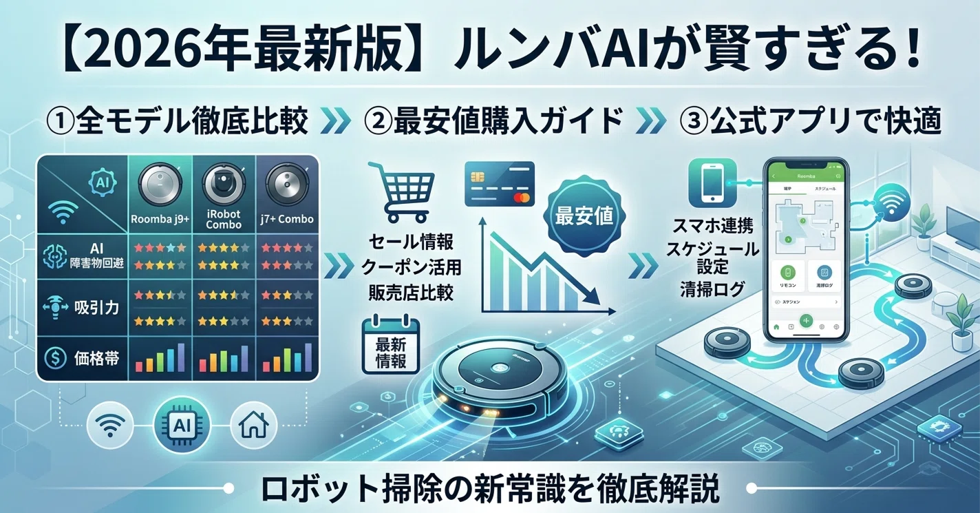 2026年最新版】ルンバAIが賢すぎる！全モデル比較と最安値購入ガイド 