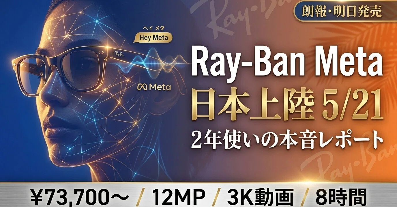 朗報】Ray-Ban Meta／Oakley Meta が 5/21 日本上陸──2年使い倒した 