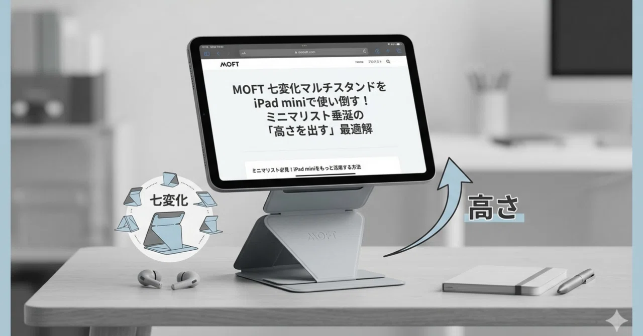 本音レビュー】MOFT 七変化マルチスタンドをiPad miniで使い倒す