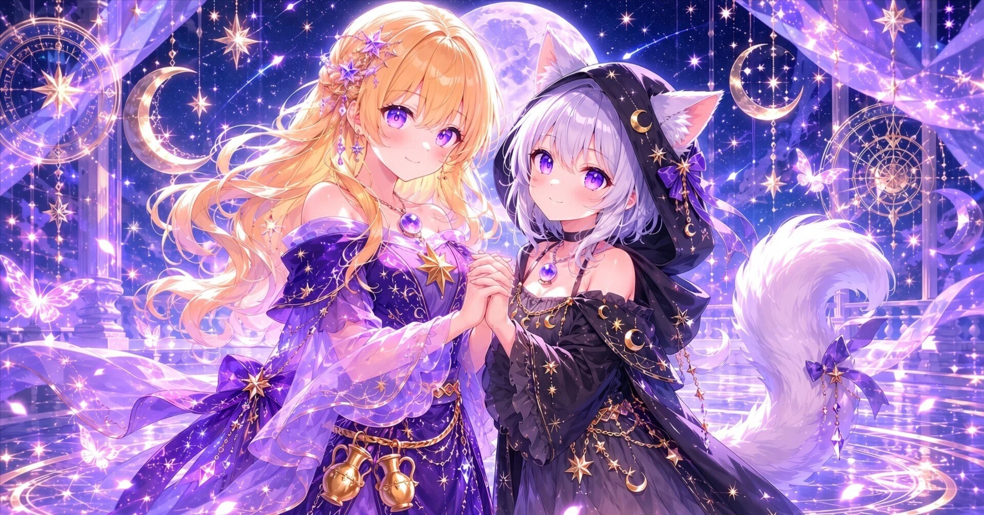 キャラクターデザイン】ゆめ & ルナ｜きょん(るびぃ)🌸コードとスキル