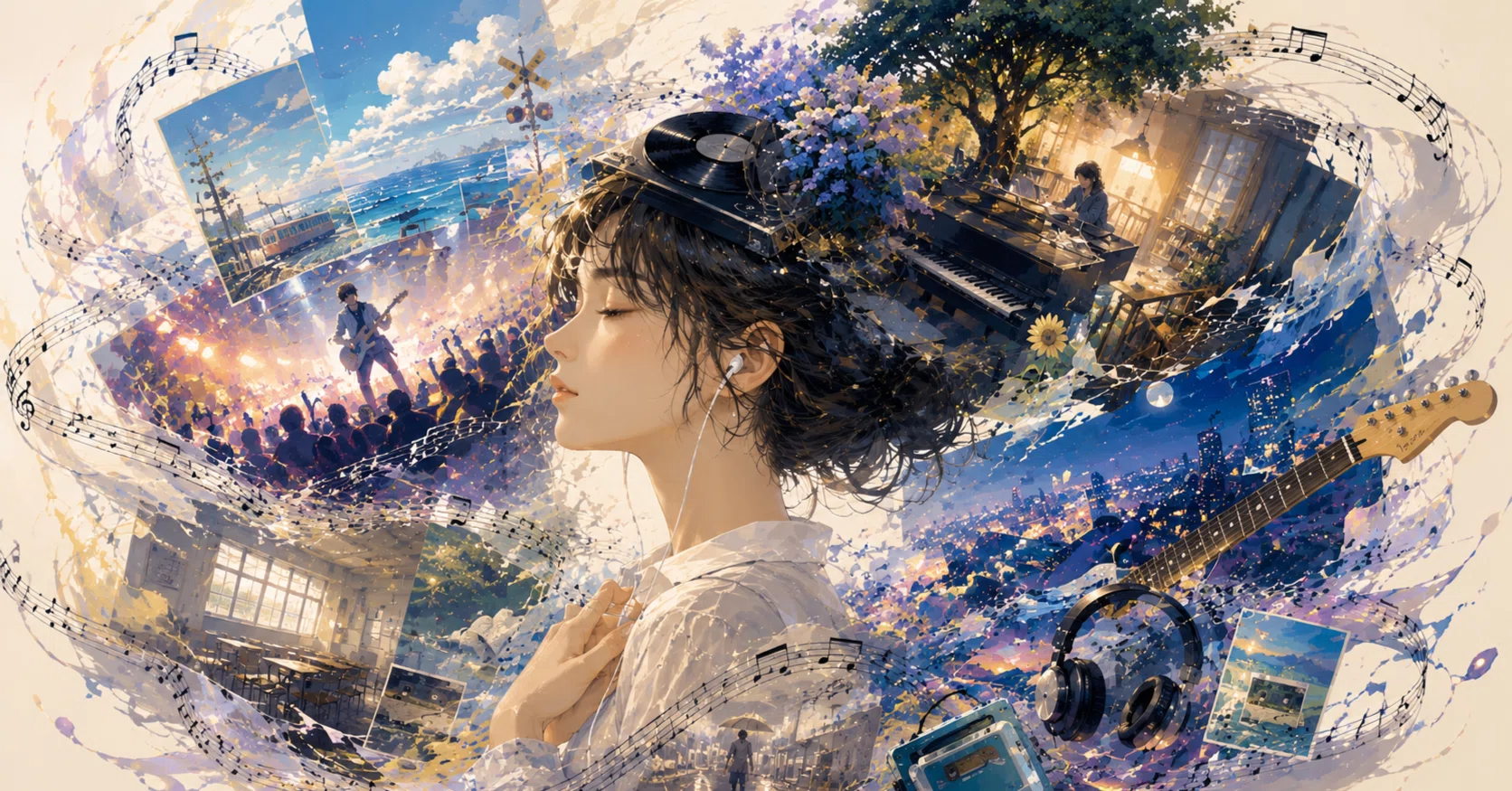 夜宵様 リクエスト 5点 おまとめページ 自分を構成する曲を選んでいたら、人生を振り返っていた｜八神 夜宵