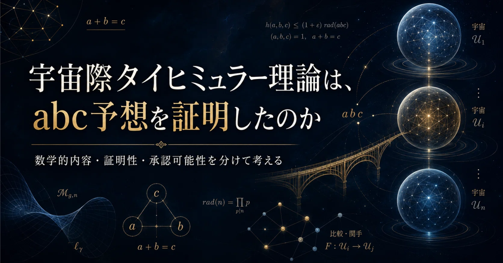 宇宙際タイヒミュラー理論は、abc予想を証明したのか 〜数学的内容