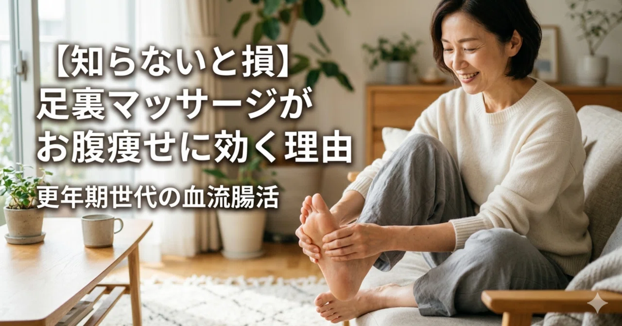 知らないと損】足裏マッサージがお腹痩せに効く理由／更年期世代の血流 