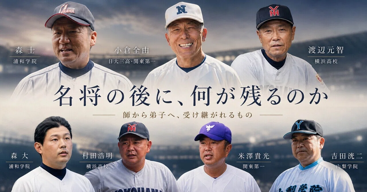 名将の後に、何が残るのか——5月23日の春季関東大会に流れる言葉|高校野球名将チャンネル