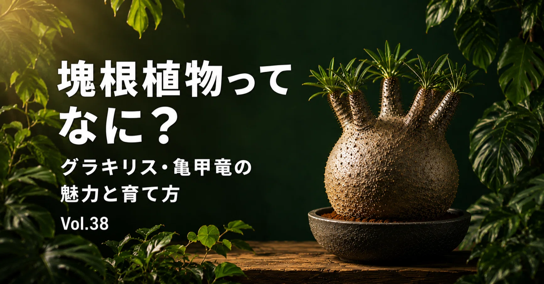 【極上】バキバキ亀甲竜 良型 4号ロングポット 速達 グラキリス 塊根植物 塊根植物ってなに？グラキリスと亀甲竜の魅力と育て方を解説