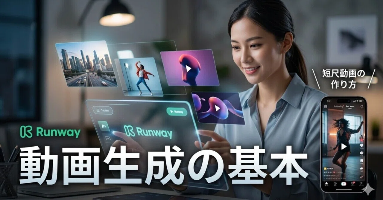 Runway（ランウェイ）を使った動画生成の基本｜AIで短尺動画を作る方法を初心者向けに解説